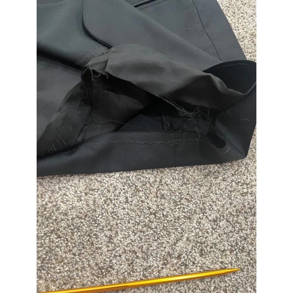 Ermenegildo Zegna Mens Black 100% Wool Tuxedo Blazer Jacket Fit Rom‎ 60L US 50L